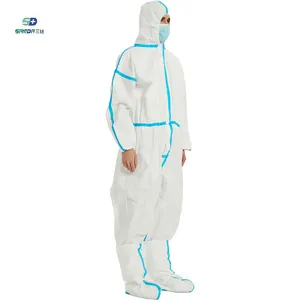 Tute da lavoro a maniche lunghe dpi SF completamente sigillate indumenti protettivi medici monouso Unisex per la protezione del corpo