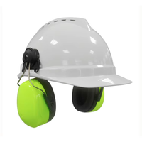 Casque de sécurité HDPE résistant aux chocs avec serre-tête réglable pour l'exploitation minière et la construction, protège-oreilles anti-bruit, ajustement confortable 1