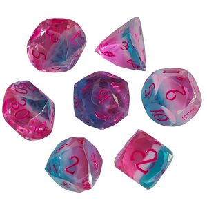 Juego de Dados Poliédricos de Resina, 7 Piezas, Personalizados, para Juegos de Mesa, Negros y Dorados, Duraderos, para Fiestas - Product Image 1