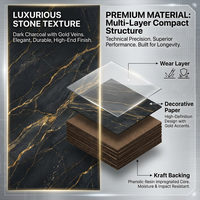 Plaques stratifiées compactes phénoliques HPL imperméables pour cloisons d'hôtels, hôpitaux et extérieurs, décoration intérieure commerciale