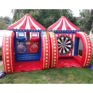 Carnaval de qualité commerciale en plein air Défi pour enfants Jeux de sport <span class=keywords><strong>But</strong></span> de basket-ball gonflable Jeux de fléchettes de football - Product Image 3