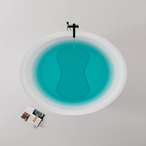 <span class=keywords><strong>Vasca</strong></span> <span class=keywords><strong>da</strong></span> <span class=keywords><strong>Bagno</strong></span> in Resina di Pietra Solid Surface per Due Persone con Seduta Profonda - Product Image 3