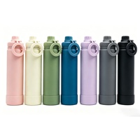 Bouteille d'eau isotherme en acier inoxydable 750 ml avec couvercle magnétique pour téléphone, anti-fuite, double paroi sous vide, 6-12