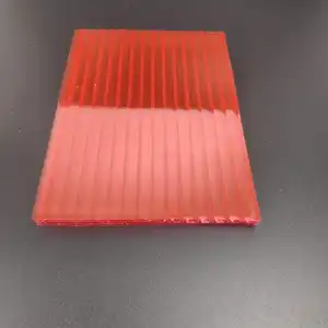 Nigeria 7mm red color twin-wall polycarbonate pc hollow sheet for roofing