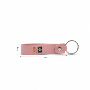 Porte-clés en cuir PU coloré, porte-clés promotionnel, cadeau d'entreprise, fabricant OEM, couleur rose foncé ou personnalisé - Product Image 2
