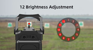 EZshoot Mirino Ottico Full-Size Punto Rosso/Verde con 12 Livelli di Luminosità e Attivazione al Movimento Impermeabile Antiurto e Antiappannamento - Product Image 6