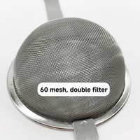 Accessoires à thé haut de gamme : Infuseur à thé en acier inoxydable 304 à mailles fines pour matcha et thé en vrac avec poignée martelée