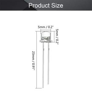 100 pcs/<span class=keywords><strong>lot</strong></span> 5mm <span class=keywords><strong>chapeau</strong></span> de <span class=keywords><strong>paille</strong></span> LED Diode électroluminescente Super lumineux blanc chaud rouge vert bleu jaune Orange UV rose RGB clignotant - Product Image 2