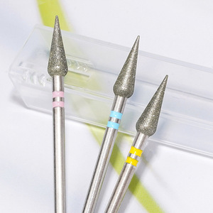 หัวเจียรเล็บแบบสอง<span class=keywords><strong>ด</strong></span>้าน <span class=keywords><strong>ส</strong></span>าม<span class=keywords><strong>ด</strong></span>้าน <span class=keywords><strong>ทรง</strong></span>เรียว แบบรัสเซีย พร้อมหัวเจียรสำหรับกำจัดหนังกำพร้า - Product Image 2