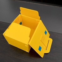Bacs de rangement en plastique ondulé jaune de haute qualité 12mm d'épaisseur boîte d'expédition logistique recyclée coupe moulage traitement PP