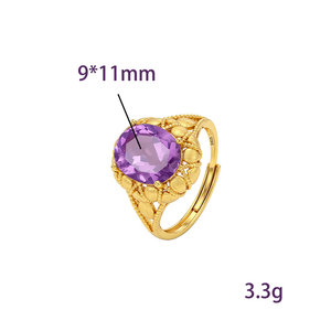9 Anillos Ajustables de Piedra Natural con Corte Ovalado de 9*11mm, Plata de Ley 925, Chapado en Oro, Acabado Mate Cepillado, Joyería de Diseño - Product Image 6