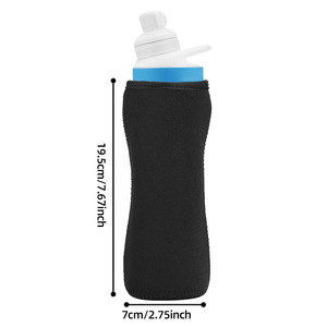 Fundas de neopreno reutilizables con diseño de fábrica para vasos de café helado, aislantes, con asa y soporte para tapa de vaso - Product Image 2