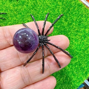 Escultura de Araña de Cristal de 5.7cm, Artículos Decorativos de Piedra Natural, Cristal Curativo, Aleación de Gemas, para Regalo - Product Image 5