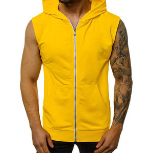 Hot selling customized logo design <b>sleeveless</b> <b>hoodie</b> - Product Image 1