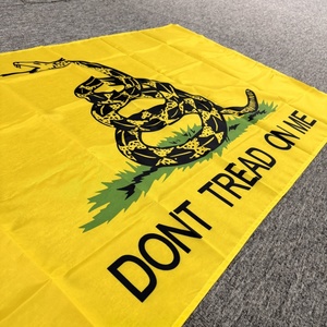 Рекламный парадный продукт для чаепития 3x5 футов, не наступите на меня, флаг Gadsden с логотипом, индивидуальный принт для командной активности, водонепроницаемый - Product Image 2