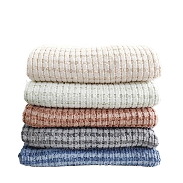 Modern Popular Waffle Blanket Cotton King