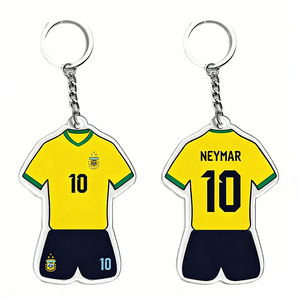 For Messi Fans' Football Souvenirs Acrylic Pendant Keychains Sports Promotional Gifts in Plastic Small Gifts Key Chains