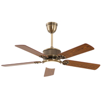 Proveedor de fábrica, ventilador de techo Led de alta velocidad de estilo americano con aspas largas, ventilador de techo antiguo de madera