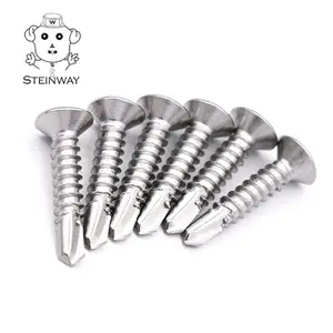 China Manufacturer stainless steel countersunk self drilling stainless steel metal roofing screws10# 12# Self Tapping Screws