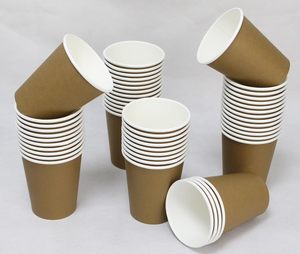 Custom Logo Craft Paper 6oz/8oz/12oz/16oz Double Wall Recyclable <b>Disposable</b> Coffee <b>Cups</b> with Lid - Product Image 6