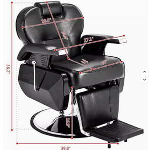 Chaise de barbier hydraulique antique robuste en gros, mobilier de salon contemporain en cuir PU, ensemble de mobilier de salon de luxe 70 - Product Image 4