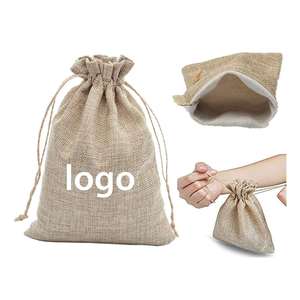 Bolsa de Yute Biodegradable para Regalos y Snacks de Halloween, Acción de Gracias y Navidad, con Cordón, Apta para Alimentos - Product Image 1