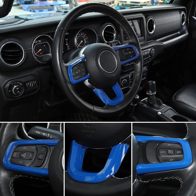 Steering Wheel Instrument Panel Decorative Border For Jeep Wrangler JL JLU 2018-2023 Accessories