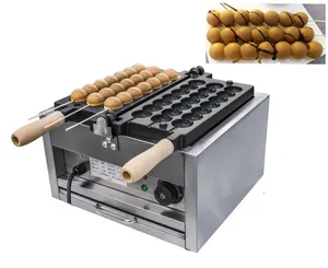 Livraison rapide équipement de collation populaire Takoyaki brochette gaufrier belge antiadhésif Commercial électrique gaufre boule bâton fabricant