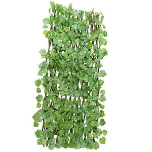 Clôture en bois avec plantes artificielles, séparateur de jardin, décoration extérieure, durable, résistant aux UV - Product Image 5