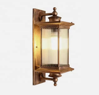 Lampe murale extérieure, installation moderne, cour personnalisée, bronze antique, décoration de jardin imperméable, lampe murale LED extérieure 30W