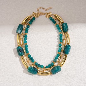 <span class=keywords><strong>Stile</strong></span> <span class=keywords><strong>etnico</strong></span> bohémien <span class=keywords><strong>collana</strong></span> girocollo multistrato con perline di vetro acrilico per le donne ragazze accessori gioielli - Product Image 5