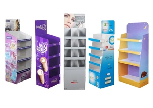 Bán buôn tùy chỉnh mẫu các tông sóng hiển thị sàn đứng <span class=keywords><strong>Pop</strong></span> Up kraft giấy Rack hiển thị - Product Image 5