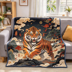 Manta <span class=keywords><strong>de</strong></span> Franela con Estampado <span class=keywords><strong>de</strong></span> Animales <span class=keywords><strong>de</strong></span> la Selva - Product Image 6