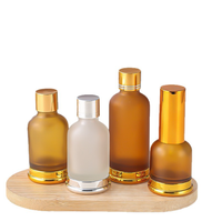 Flacons compte-gouttes en verre ambré personnalisés, bouchons pipettes blancs opaques, pour huiles essentielles, sérums faciaux, contenants cosmétiques vides
