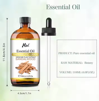 Prix de gros de l'huile essentielle de bois de santal avec compte-gouttes en verre parfait pour les diffuseurs