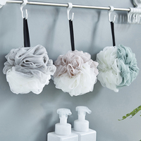 Éponge de bain en PE en gros, mignonne, exfoliante, pour le dos, à bulles riches, pour femmes et hommes, en maille douce, type loofah