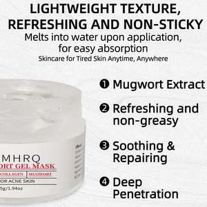 Masque Hydrogel Transfrontalier Indonésien à l'Armoise, Peptides et Collagène, Anti-Acné, Apaisant, Réparateur et Hydratant - Product Image 3