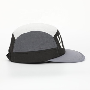 高品質OEMスポーツランニングキャンプハット卸売カスタム軽量キャンプキャップ、全面5パネルポリエステルプリントロゴキャップ - Product Image 4