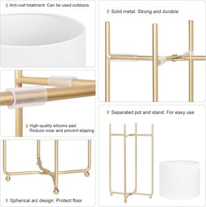 Soporte Grande para Plantas de Patio, de Metal Dorado, de Lujo, para Decoración de Bodas, Soporte para Flores, Jardinera - Product Image 2