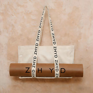 ヨガマットバッグ2025エコフレンドリー旅行カスタムピラティバッグトトート再利用可能大型キャンバスバッグカスタムプリントロゴ付き - Product Image 2