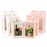 Sac cadeau en papier kraft, épaisseur 0,3 mm, avec poignée longue, logo personnalisé, fond plat, emballage de vente en gros et au détail