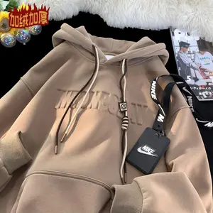 Factory Wholesale 500g Cotton Heavy Weight Fleece Custom Logo Pullover Design Logo With Pocket Unisex 3D Embossed Logo Hoodie