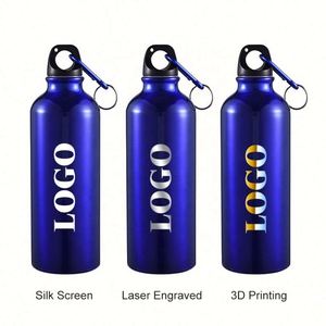 Bouteilles d'eau sportives en aluminium personnalisées avec logo promotionnel 400 ml/500 ml/600 ml/750 ml avec mousquetons pour le cyclisme, nouveauté et cadeau d'entreprise - Product Image 3