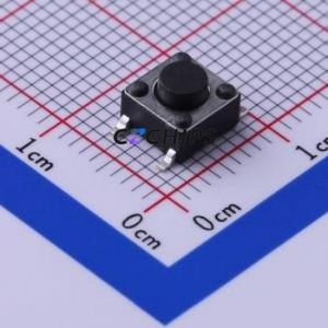 TS-1102S-B-A-B Tactile Switch SMD-4P,6x6mm Switch Single Pole Single Throw Round Button 1.6N Vertical Mount - Product Image 1
