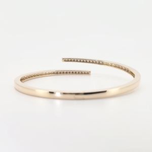 Exquisite Synthetic Diamond <strong>Bangle</strong> 14k <strong>Solid</strong> <strong>Gold</strong> Lab Grown Diamond Lab Grown Diamond Tennis Bracelet - Product Image 3