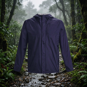 Chaqueta Impermeable Azul Marino para Hombre con Capucha y Cuello Alto, Cierre de Cremallera, Exterior de Spandex, Ropa de Invierno, Bolsillo Frontal - Product Image 3