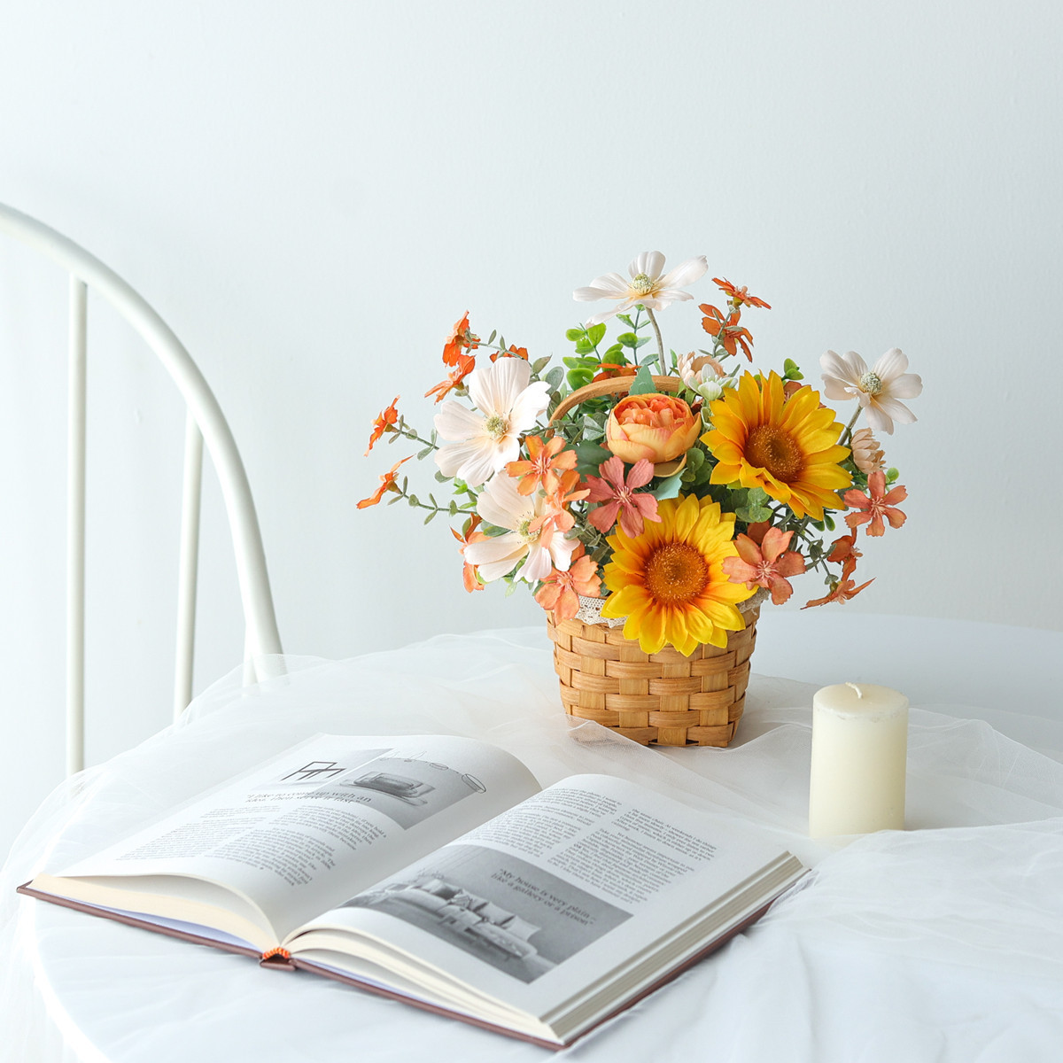 Ensemble de paniers de fleurs du soir de Nanshan