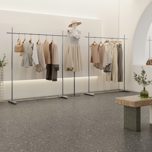 クロスストアメタルディスプレイスタンドレールレディ衣類ディスプレイゴールデンレールガーメントラック - Product Image 3