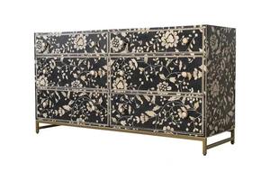 Mueble de Cajones de Lujo con Incrustaciones de Hueso Hecho a Mano con Patrones Artísticos para Interiores de Hogar Modernos a un Precio Razonable - Product Image 3