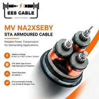 8.7/15kV 17.5kV NA2XSEBY MV 3 noyaux 25sqmm à 300sqmm câble d'alimentation YJLV22 AL XLPE PVC avec STA blindé IEC 60502-2 EESCABLE